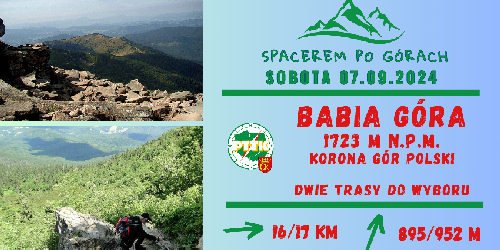 7.09.2024 - Spacerem po górach - Beskid Żywiecki - Babia Góra