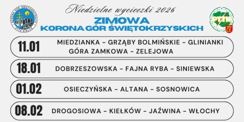 Po Zimową Koronę Gór Świętokrzyskich - harmonogram wycieczek